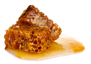 tasty honeycombs isolated on white